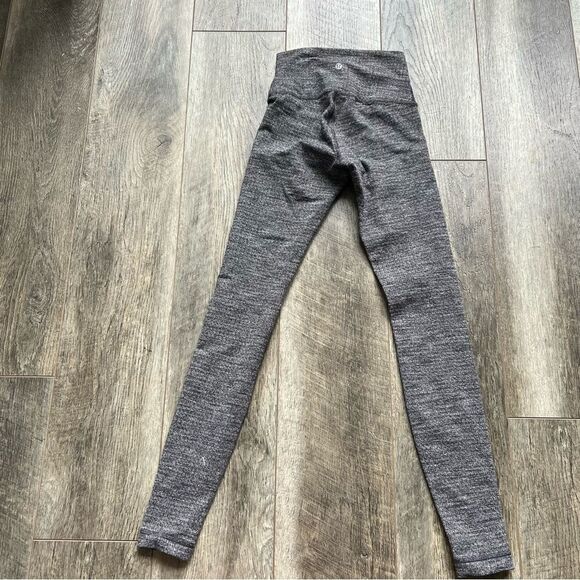 Lululemon Wunder Under Tights Coco Pique Black Mid Rise 28” Size 2 Leggings - Picture 13 of 13